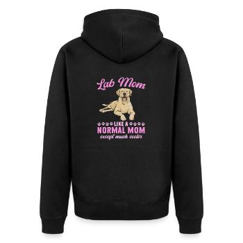 Labrador Retriever jaune - Veste à capuche bio Premium Unisexe - noir - Dos - Nico (187cm)