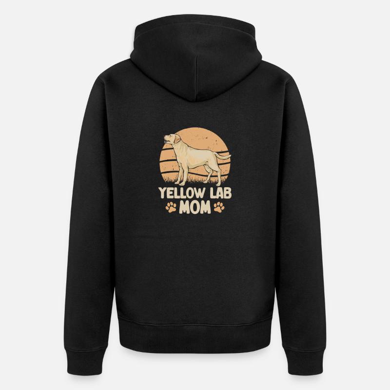 Labrador retriever jaune - Veste à capuche bio Premium Unisexe - noir