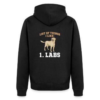 Labrador Retriever jaune - Veste à capuche bio Premium Unisexe - noir - Dos - Nico (187cm)