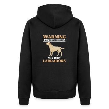 Labrador Retriever jaune - Veste à capuche bio Premium Unisexe - noir - Dos - Nico (187cm)