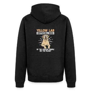 Labrador Retriever jaune - Veste à capuche bio Premium Unisexe - noir - Dos - Nico (187cm)