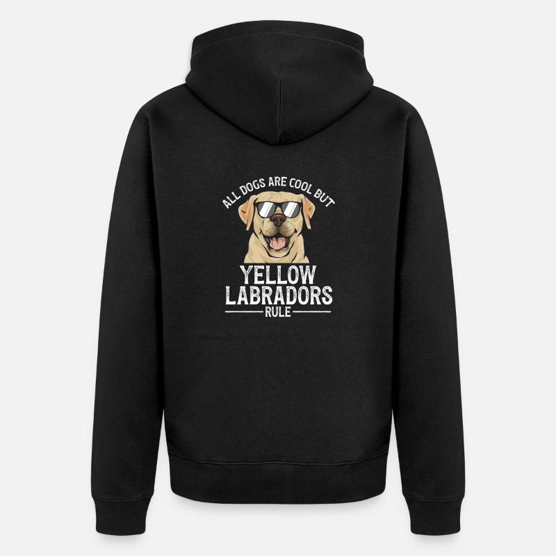 Labrador Retriever jaune - Veste à capuche bio Premium Unisexe - noir