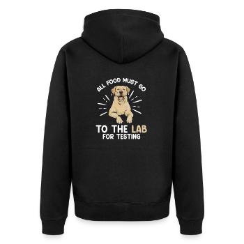 Labrador Retriever jaune - Veste à capuche bio Premium Unisexe - noir - Dos - Nico (187cm)