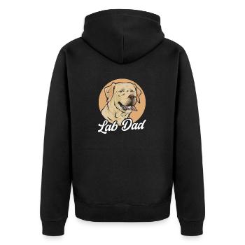 Labrador Retriever jaune - Veste à capuche bio Premium Unisexe - noir - Dos - Nico (187cm)