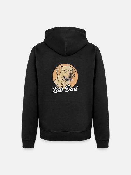 Yellow Labrador Retriever - Unisex Premium Organic Zip Hoodie - black