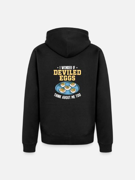 Stuffed Eggs Deviled Eggs - Unisex Premium Organic Zip Hoodie - black