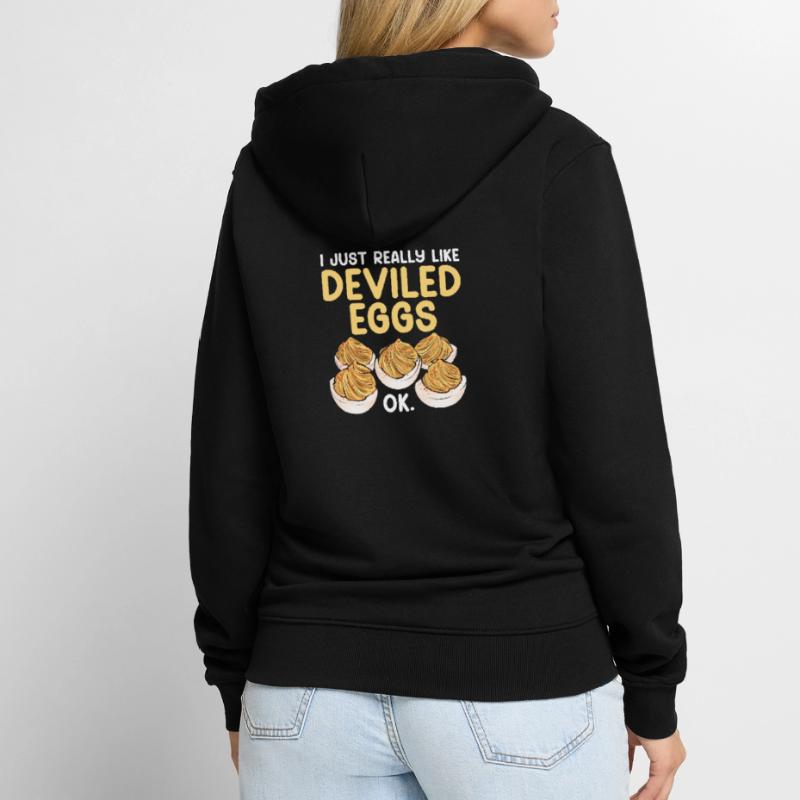 Stuffed Eggs Deviled Eggs Unisex Premium Organic Zip Hoodie