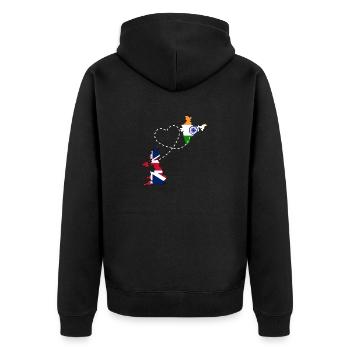 Inde Inde Hindu Pride Drapeau Pays I Cadeau - Veste à capuche bio Premium Unisexe - noir - Dos - Nico (187cm)