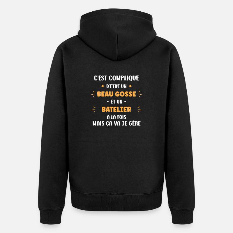 batelier - Veste à capuche bio Premium Unisexe - noir