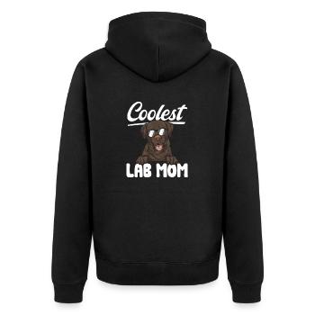 Chien Labrador Retriever brun chocolat - Veste à capuche bio Premium Unisexe - noir - Dos - Nico (187cm)