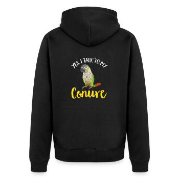 Molina Perruche Perroquet Perruche Oiseau Perruche - Veste à capuche bio Premium Unisexe - noir - Dos - Nico (187cm)