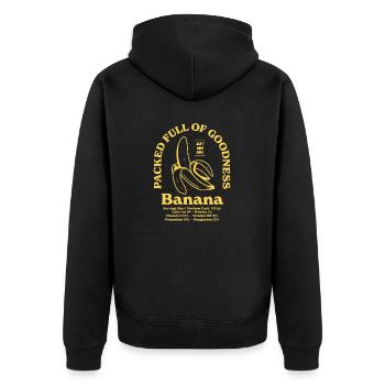Banana Nutritional - Unisex Premium Organic Zip Hoodie - black - Back - Nico (187cm)