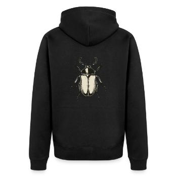 A huge, big and fat insect - Unisex Premium Organic Zip Hoodie - black - Back - Nico (187cm)