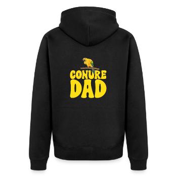 Parakeet, Parrot, Parakeet, Bird - Unisex Premium Organic Zip Hoodie - black - Back - Nico (187cm)