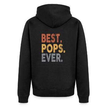 Les meilleurs pops de tous les temps de petits-enfants Pops Father’s Day - Veste à capuche bio Premium Unisexe - noir - Dos - Nico (187cm)