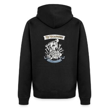 Kfz Mechatroniker Abschluss Mechatroniker Geschenk - Unisex Premium Bio Zip Hoodie - Schwarz - Hinten - Nico (187cm)
