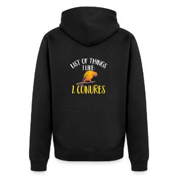 Parakeet, Parrot, Parakeet, Bird - Unisex Premium Organic Zip Hoodie - black - Back - Nico (187cm)