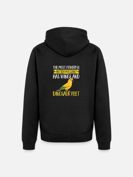 Parakeet, Parrot, Parakeet, Bird - Unisex Premium Organic Zip Hoodie - black