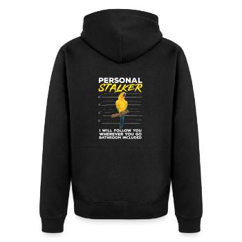 Parakeet, Parrot, Parakeet, Bird - Unisex Premium Organic Zip Hoodie - black - Back - Nico (187cm)