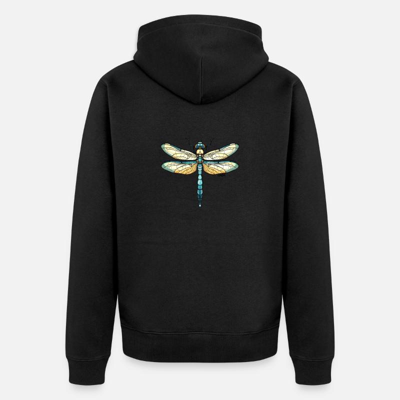 Libelle - Unisex Premium Bio Zip Hoodie - Schwarz