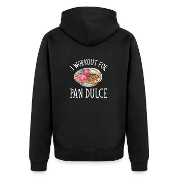 Concha Hispanic Mexican Pan Dulce - Unisex Premium Organic Zip Hoodie - black - Back - Nico (187cm)