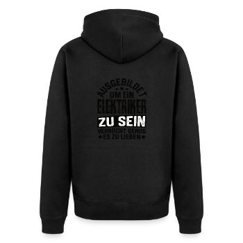 Électricien Electricité Electricité Maître électricien - Veste à capuche bio Premium Unisexe - noir - Dos - Nico (187cm)