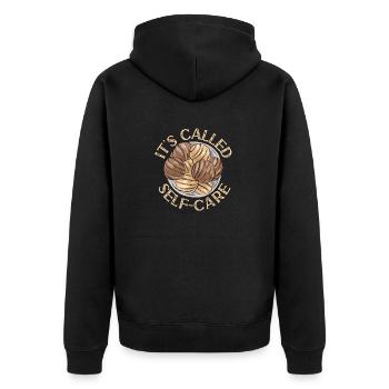 Concha Hispanic Mexican Pan Dulce - Unisex Premium Organic Zip Hoodie - black - Back - Nico (187cm)