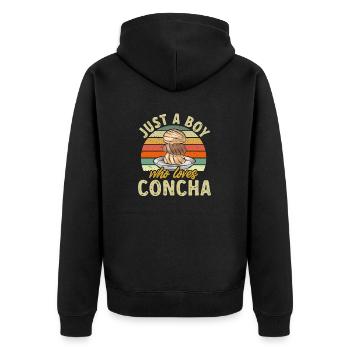 Concha Hispanique Mexicain Pan Dulce - Veste à capuche bio Premium Unisexe - noir - Dos - Nico (187cm)