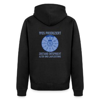 HU Zustand entspricht Alter und Laufleistung Autol - Unisex Premium Bio Zip Hoodie - Schwarz - Hinten - Nico (187cm)