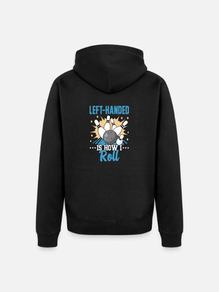 Bowling Left-handed Left-handed bowler - Unisex Premium Organic Zip Hoodie - black