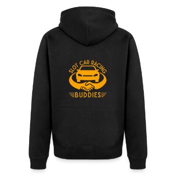 Slot Car RacIng Buddies Drag Racing Gift - Unisex Premium Bio Zip Hoodie - Schwarz - Hinten - Nico (187cm)