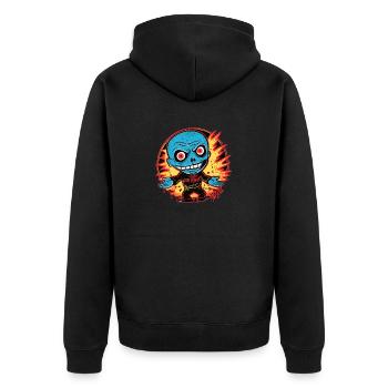 Creepy, crazy guy: What's up, guys? - Unisex Premium Organic Zip Hoodie - black - Back - Nico (187cm)