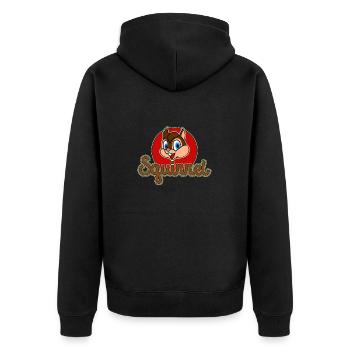Squirrel Cute Chipmunks Awesome Animal Lover Cool - Unisex Premium Organic Zip Hoodie - black - Back - Nico (187cm)