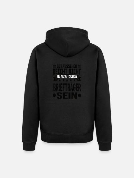 Postman - Unisex Premium Organic Zip Hoodie - black