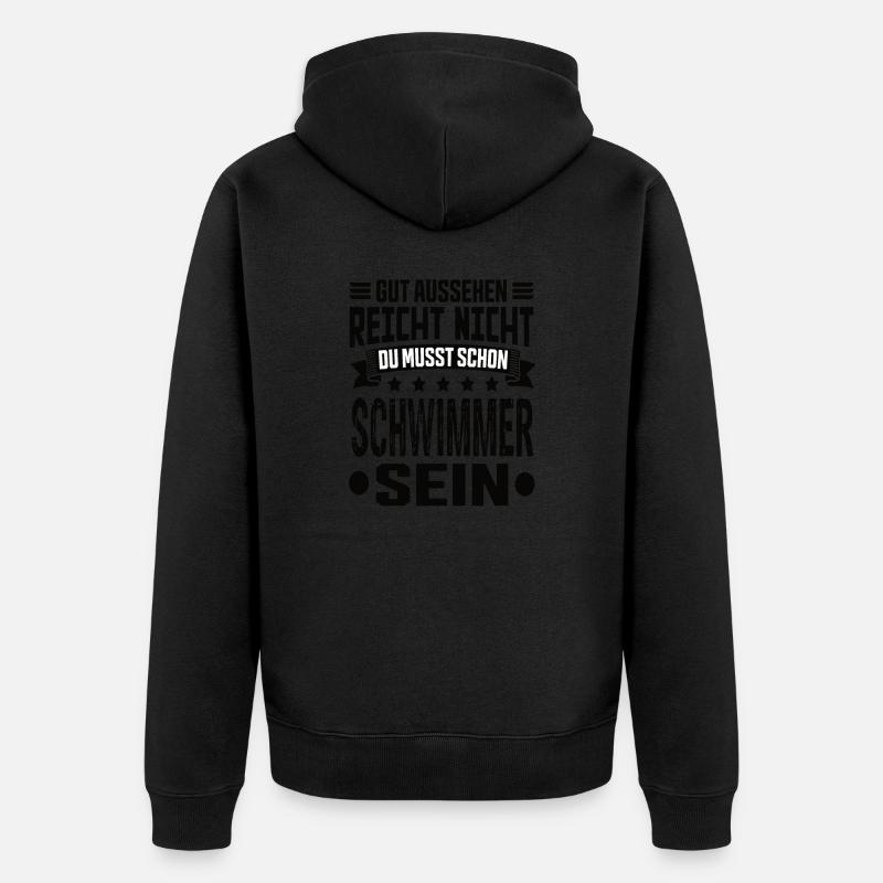 Nageur - Veste à capuche bio Premium Unisexe - noir