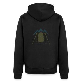 SUR LES SENTIERS - Unisex Premium Organic Zip Hoodie - black - Back - Nico (187cm)