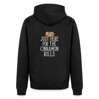 Rouleau à la cannelle - Veste à capuche bio Premium Unisexe - noir - Dos - Nico (187cm)