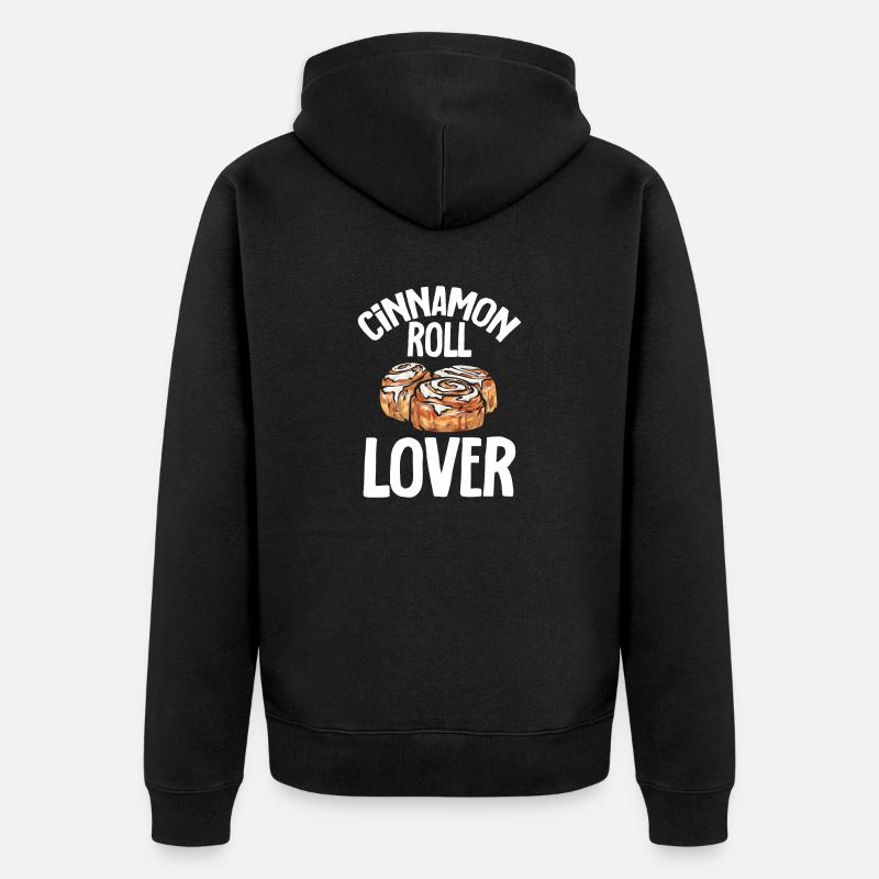 Zimtschnecke - Unisex Premium Bio Zip Hoodie - Schwarz