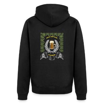 Design de bière élégant - le must-have pour les hommes - Veste à capuche bio Premium Unisexe - noir - Dos - Nico (187cm)