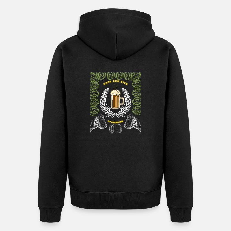 Design de bière élégant - le must-have pour les hommes - Veste à capuche bio Premium Unisexe - noir