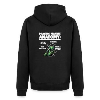 Mante religieuse Entomologie des insectes Entomologiste - Veste à capuche bio Premium Unisexe - noir - Dos - Nico (187cm)