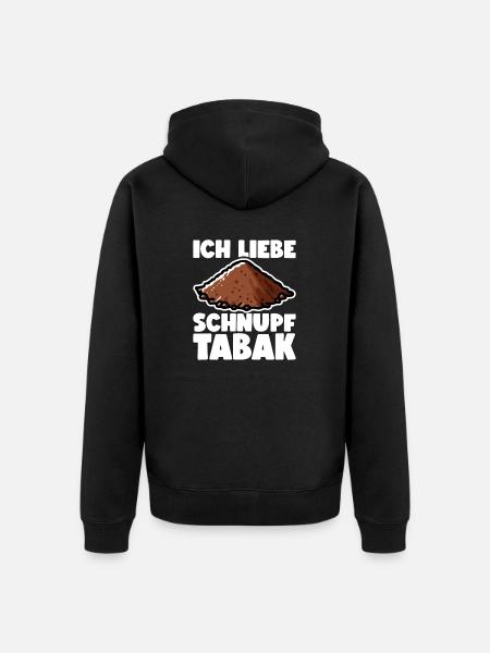 Schnupftabak - Unisex Premium Bio Zip Hoodie - Schwarz