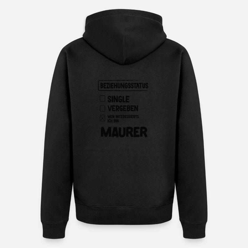 Statut relationnel de Maurer - Veste à capuche bio Premium Unisexe - noir