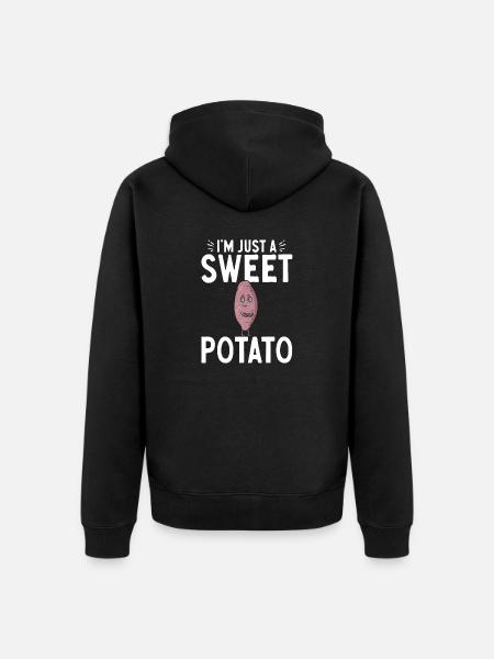 Sweet Potato Root Vegetables - Unisex Premium Organic Zip Hoodie - black