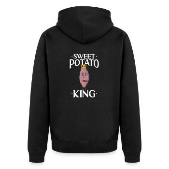 Légumes-racines de patates douces - Veste à capuche bio Premium Unisexe - noir - Dos - Nico (187cm)