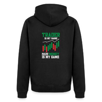 Trading Crypto Stock Market Investor Day Trader - Veste à capuche bio Premium Unisexe - noir - Dos - Nico (187cm)