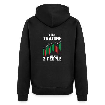 Trading Crypto Stock Market Investor Day Trader - Veste à capuche bio Premium Unisexe - noir - Dos - Nico (187cm)