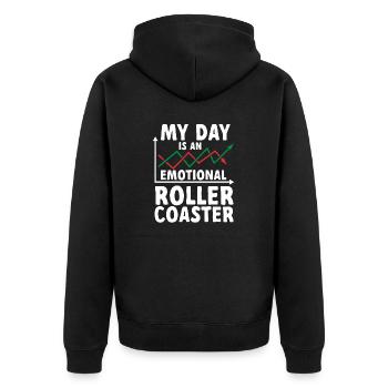 Trading Crypto Stock Market Investor Day Trader - Veste à capuche bio Premium Unisexe - noir - Dos - Nico (187cm)