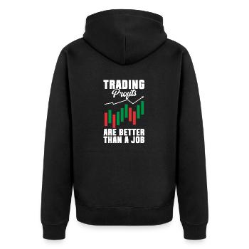 Trading Crypto Stock Market Investor Day Trader - Veste à capuche bio Premium Unisexe - noir - Dos - Nico (187cm)