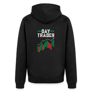 Trading Crypto Stock Market Investor Day Trader - Veste à capuche bio Premium Unisexe - noir - Dos - Nico (187cm)